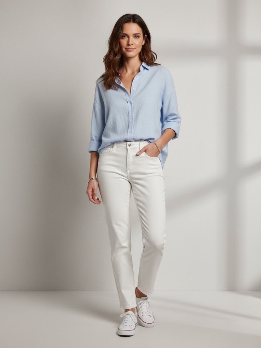 Buffalo David Bitton Leilah Semi Hi Rise Skinny White Jeans Size 31